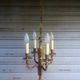 Antique gilded bronze chandelier in Louis XVI style, 4 lights, in working condition - 3.2 kg!