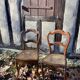 Paire de chaise anciennes en bois cannage Louis Philippe XIXème / chaise cannées
