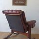 Scandinavian Mid-Century Modern Leather Easy Chair by Ekornes 1970s.