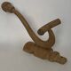 Curved wooden double wall hook