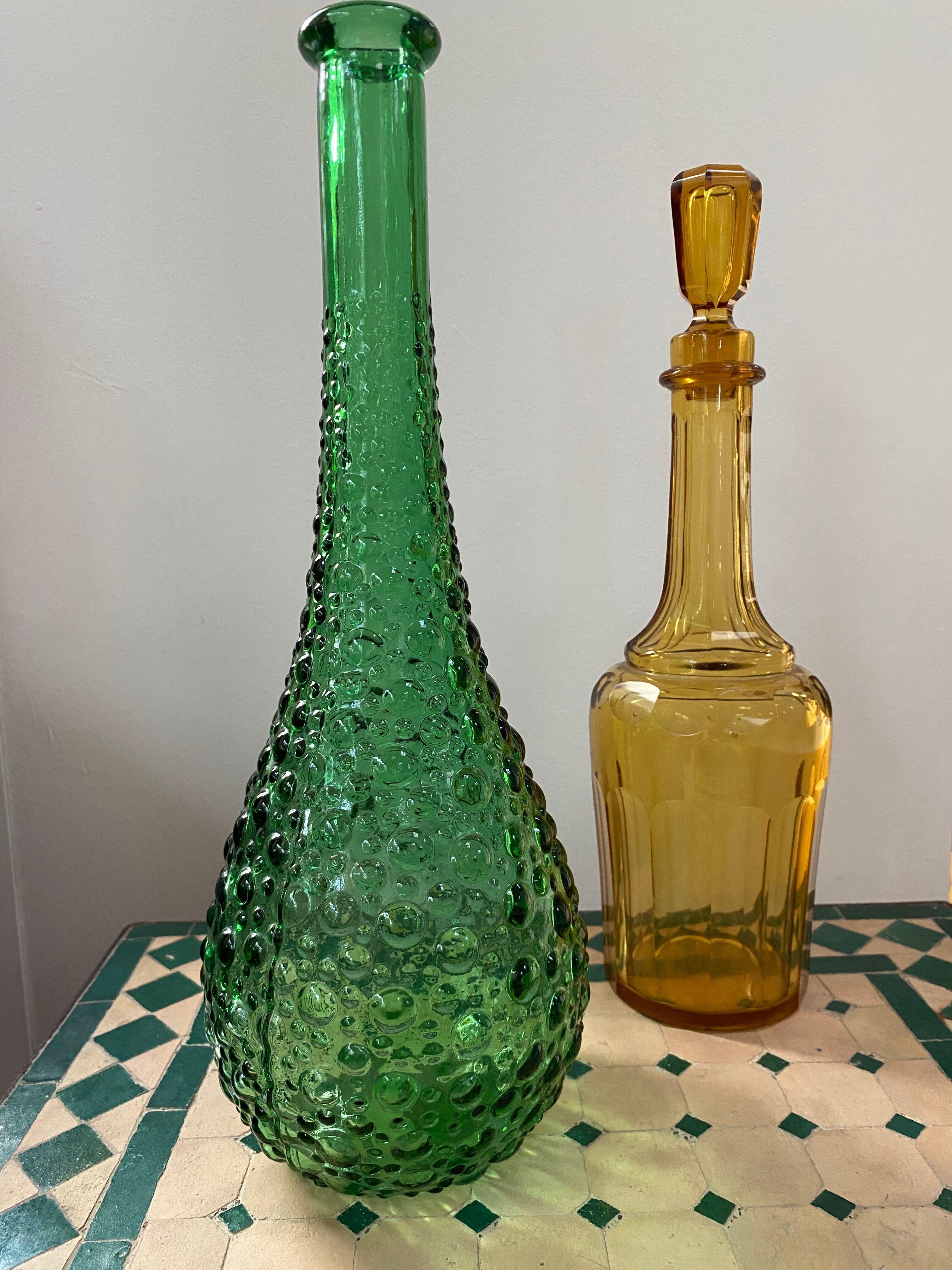 Empoli carafe with bubbled glass