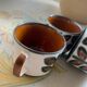 3 vintage coffee cups - boch belgium - "rambouillet" model