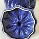 Large vintage soup tureen in glazed ultramarine ceramic