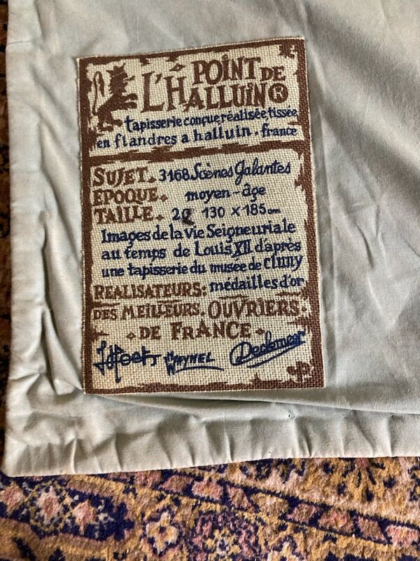 Tapisserie d’hallucinées scène galante