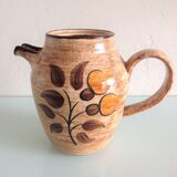 Beige pitcher in glazed ceramic from Salins vintage 60s-70s
