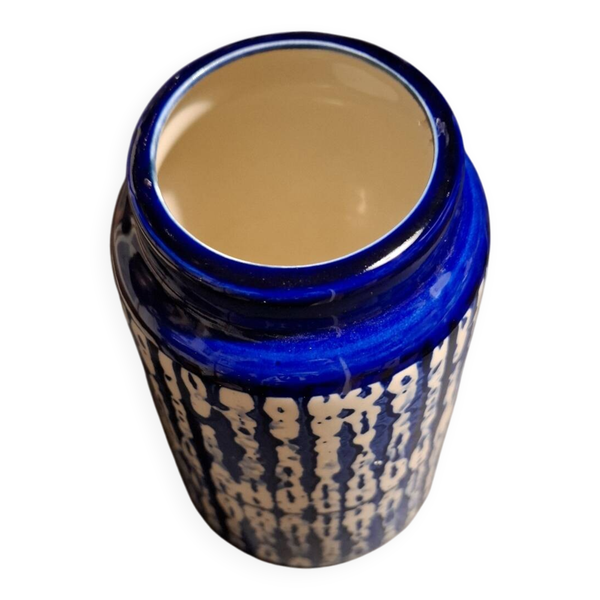 Contemporary blue ceramic vase