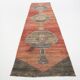 Red & Brown Vintage Persian Runner Rug, 81x317Cm