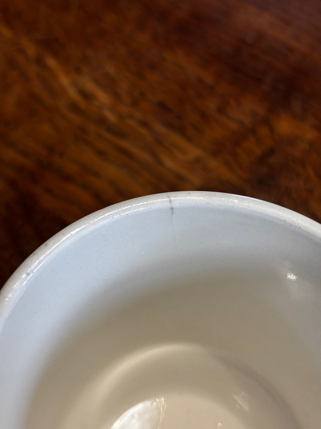 Vintage set of 4 Sarreguemines cups with orange decor