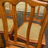 4 Louis XV caned dining chairs from the 20th century.