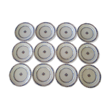 12 bread plate dessert Rouen E. Bourgeois