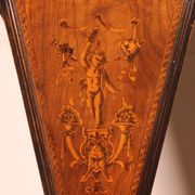 pair of stools in walnut and marquetry - 19th century