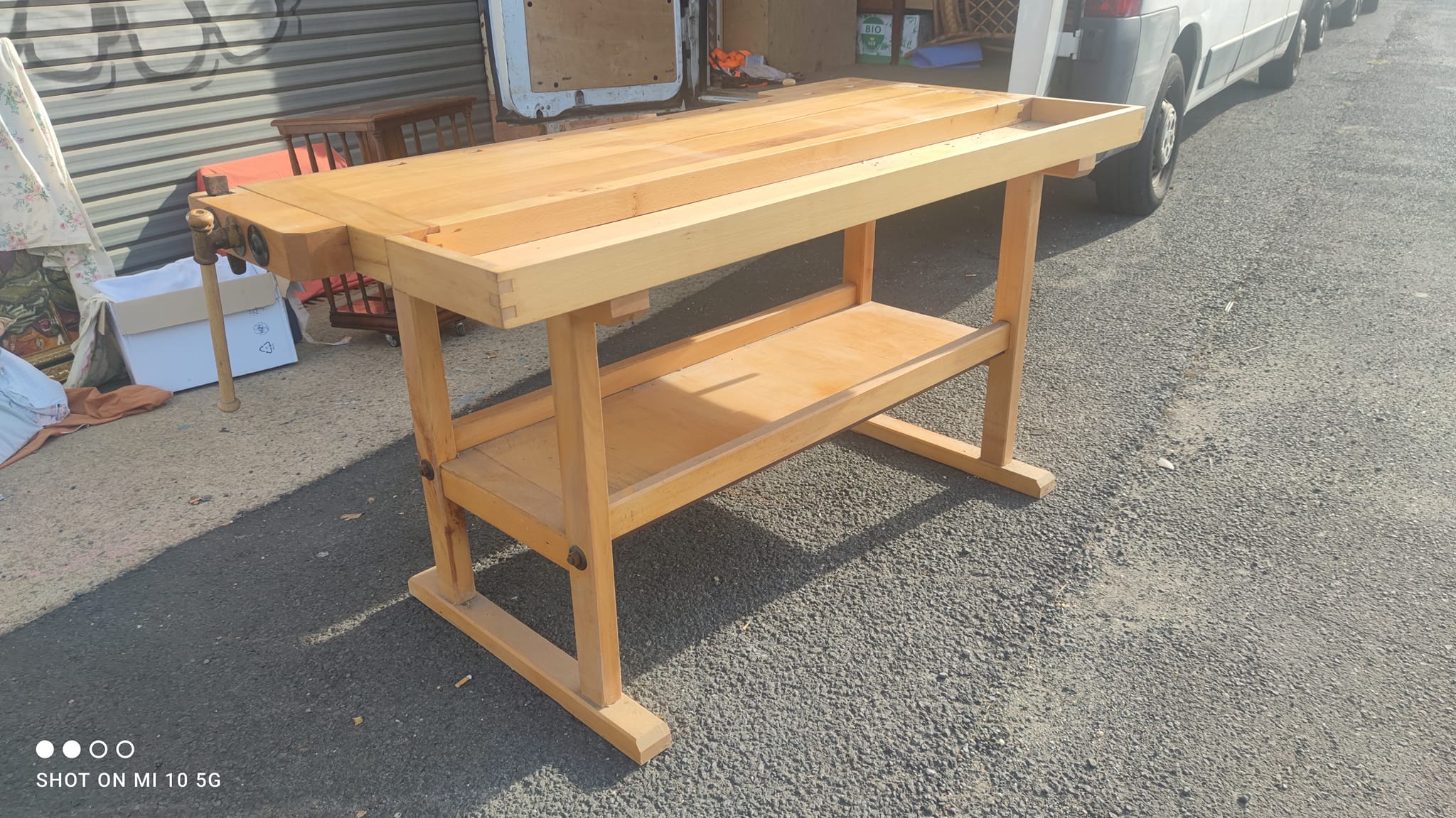Solid beech workbench