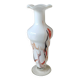 Dalian Glass Co Ltd. Snowflake vase. Smoked swirl decoration. Height 25.5
