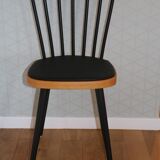 4 Baumann 740G chairs light beech black skai