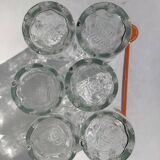 6 Verres à orangeade moulés billes en creux