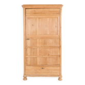 Chamber cabinet – round legs – pine wood – front door & drawer – early 1900s