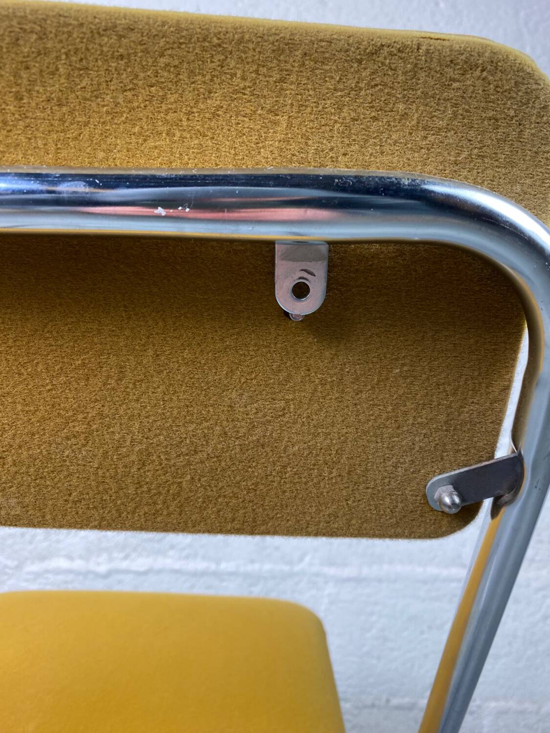 Mustard yellow folding chair