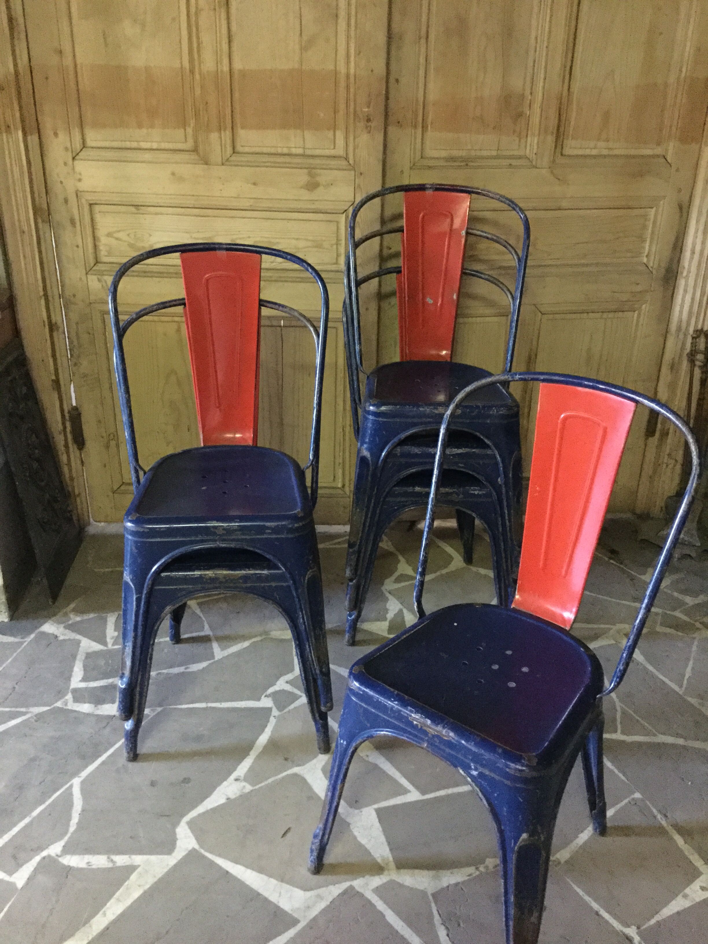 6 old Tolix chairs