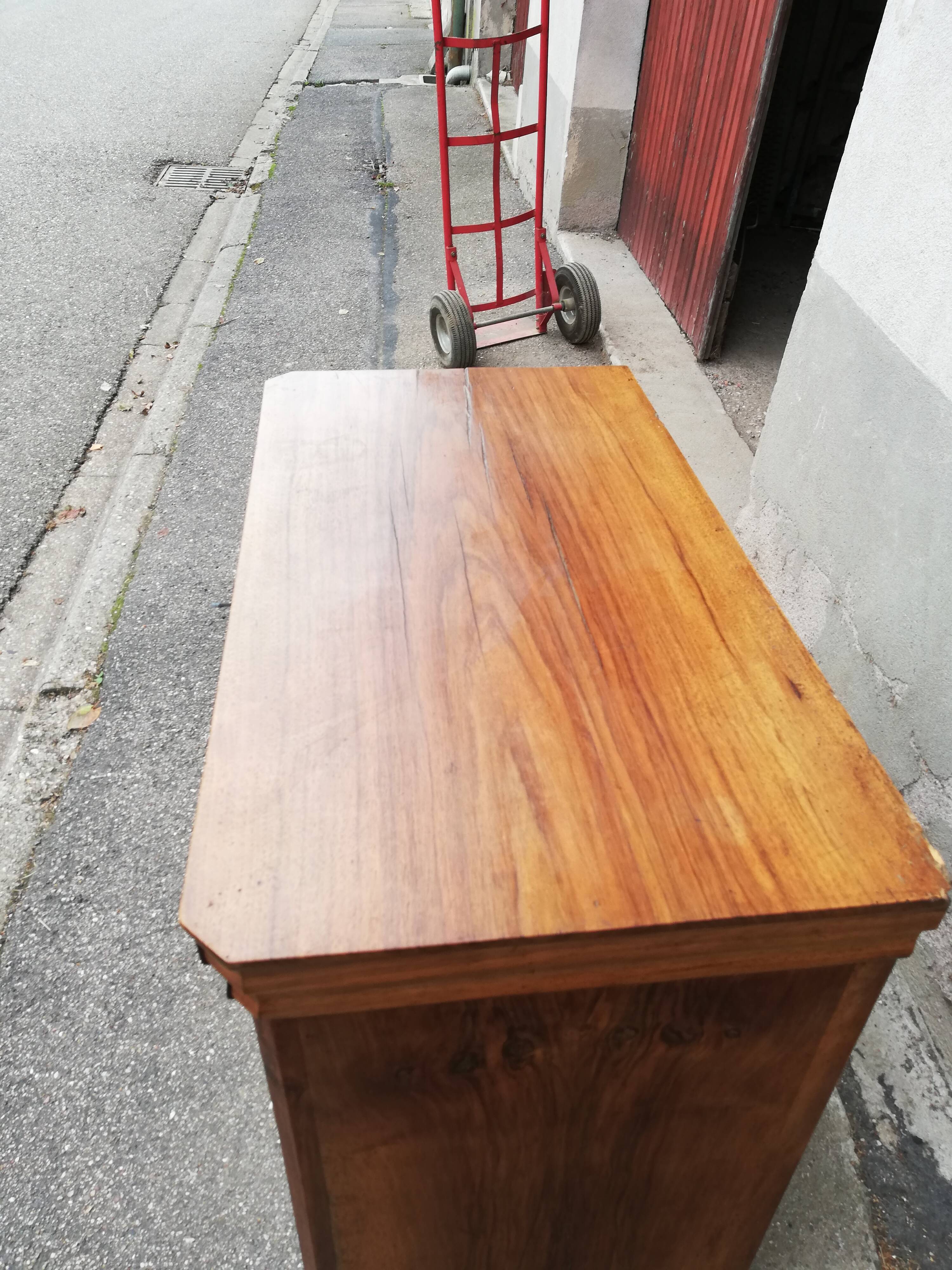 Old walnut buffet 2 doors 1 drawer