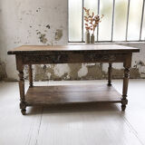 Artist studio oak draper table