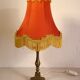Brass and fabric table lamp
