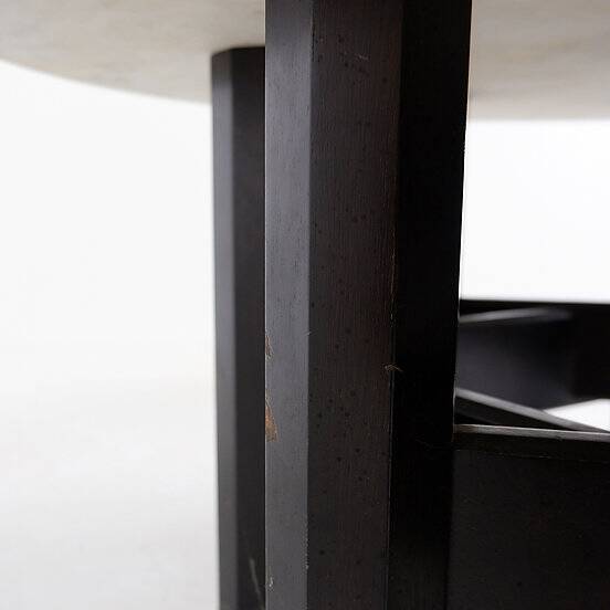 Jan Vlug Coffee Table with Round Marble Top - 1970s - Belgium