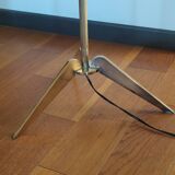 tripod floor lamp 1950 brass Maison Lunel