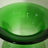 Vase de sol en verre épais Italie vintage