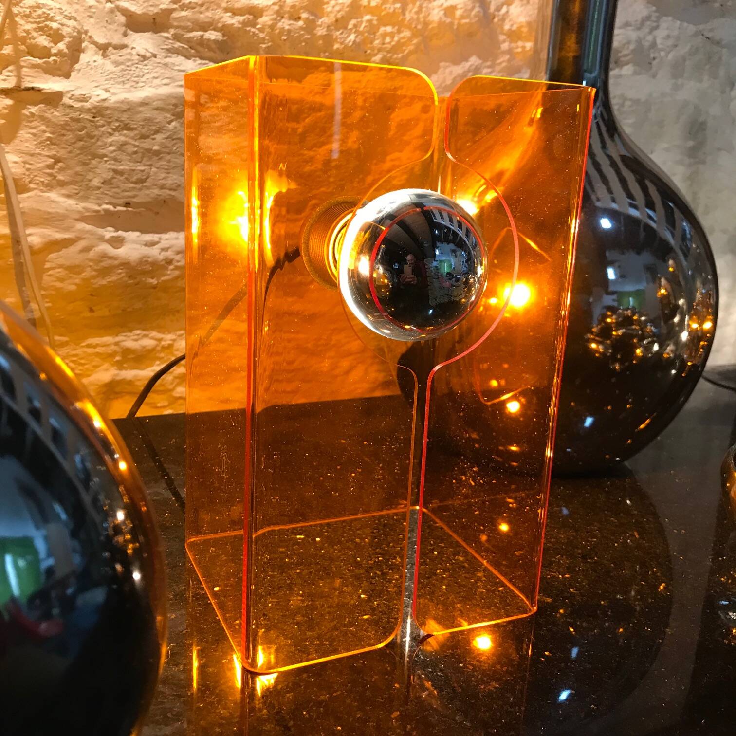 Lampe de Table Vintage • V.Orange • Space Age • 1970