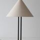 Big black Hustadt table lamp with pointed shade / 1970s / 1980s / postmodern design