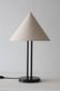 Big black Hustadt table lamp with pointed shade / 1970s / 1980s / postmodern design