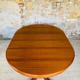 Extendable Scandinavian style dining table with double elongations by Maison Ducau, Circa 1970
