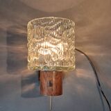 Scandinavian teak and chrome wall light from the 1960s.