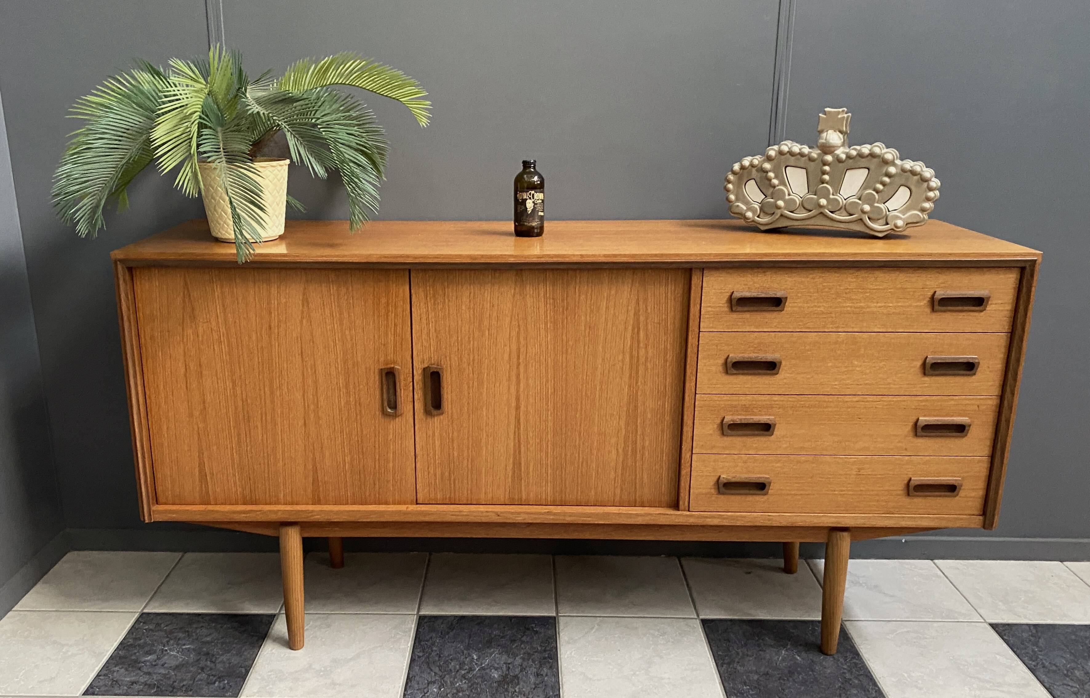 Teak sideboard by Friedrich Waltke, 1960s