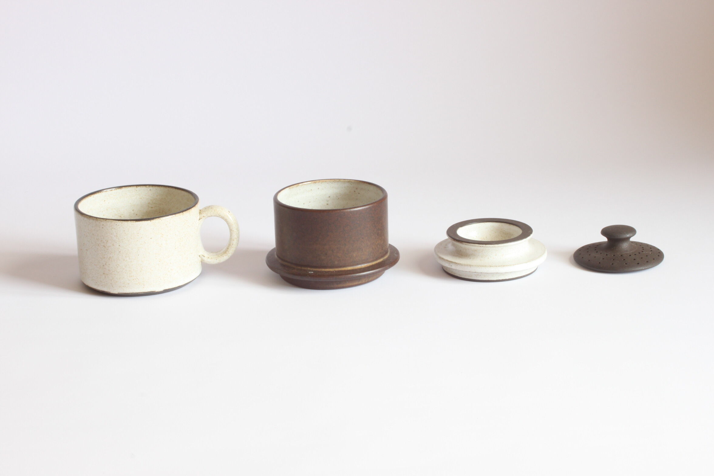 Ceramic filter coffee cups by Zaalberg Holland, 1960s.