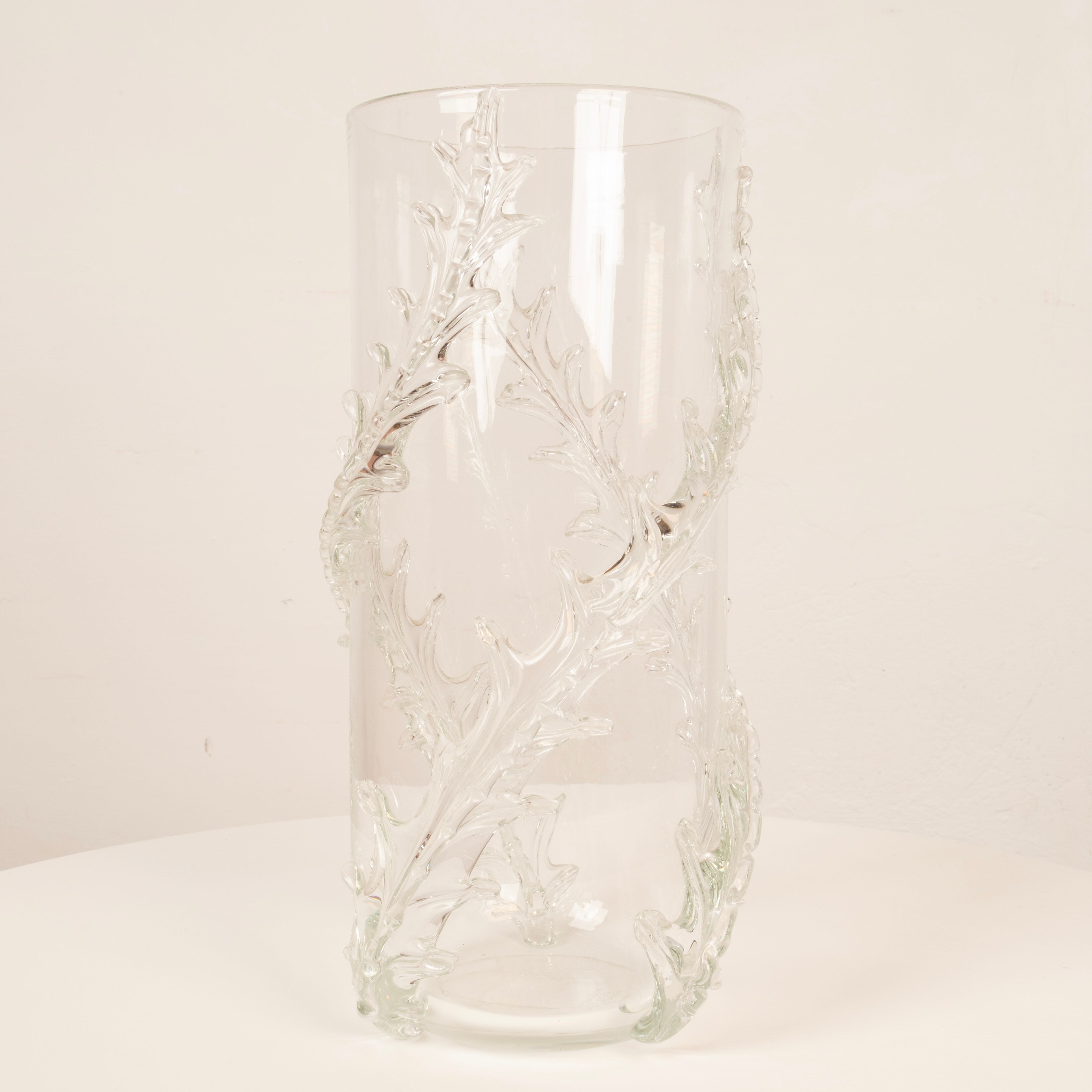 Rare monumental Piumato vase by Barovier & Toso, 1940s