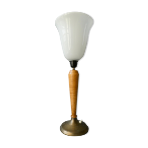Lampe en bois métal