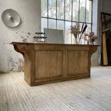 Two-sided central island counter in pine 220cm