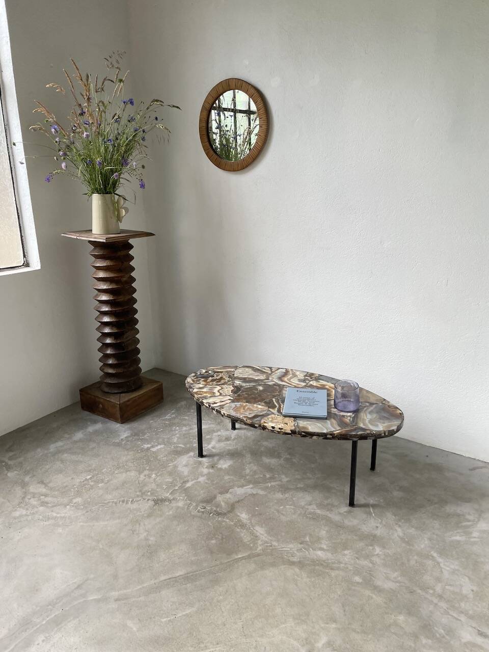 1950s Madagascar aragonite coffee table