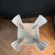 Stool - Vintage white plastic side table