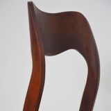 Set of four Niels Møller chairs Model 71 for J.L Møller