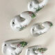 Set of 5 Limoges porcelain patères