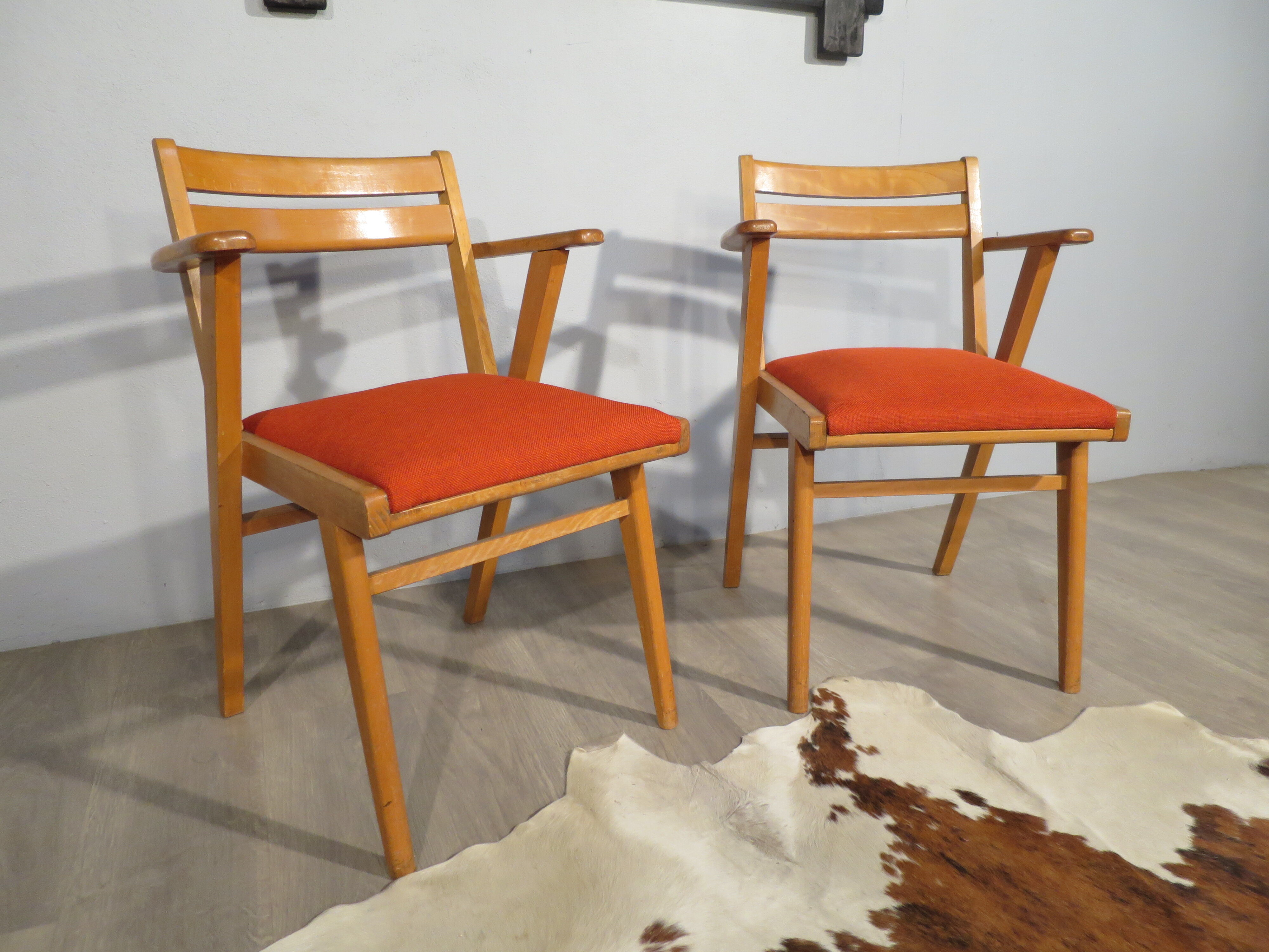 Paire de fauteuils bridge année 50