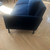 Caravan king blue velvet sofa - dedar fabric