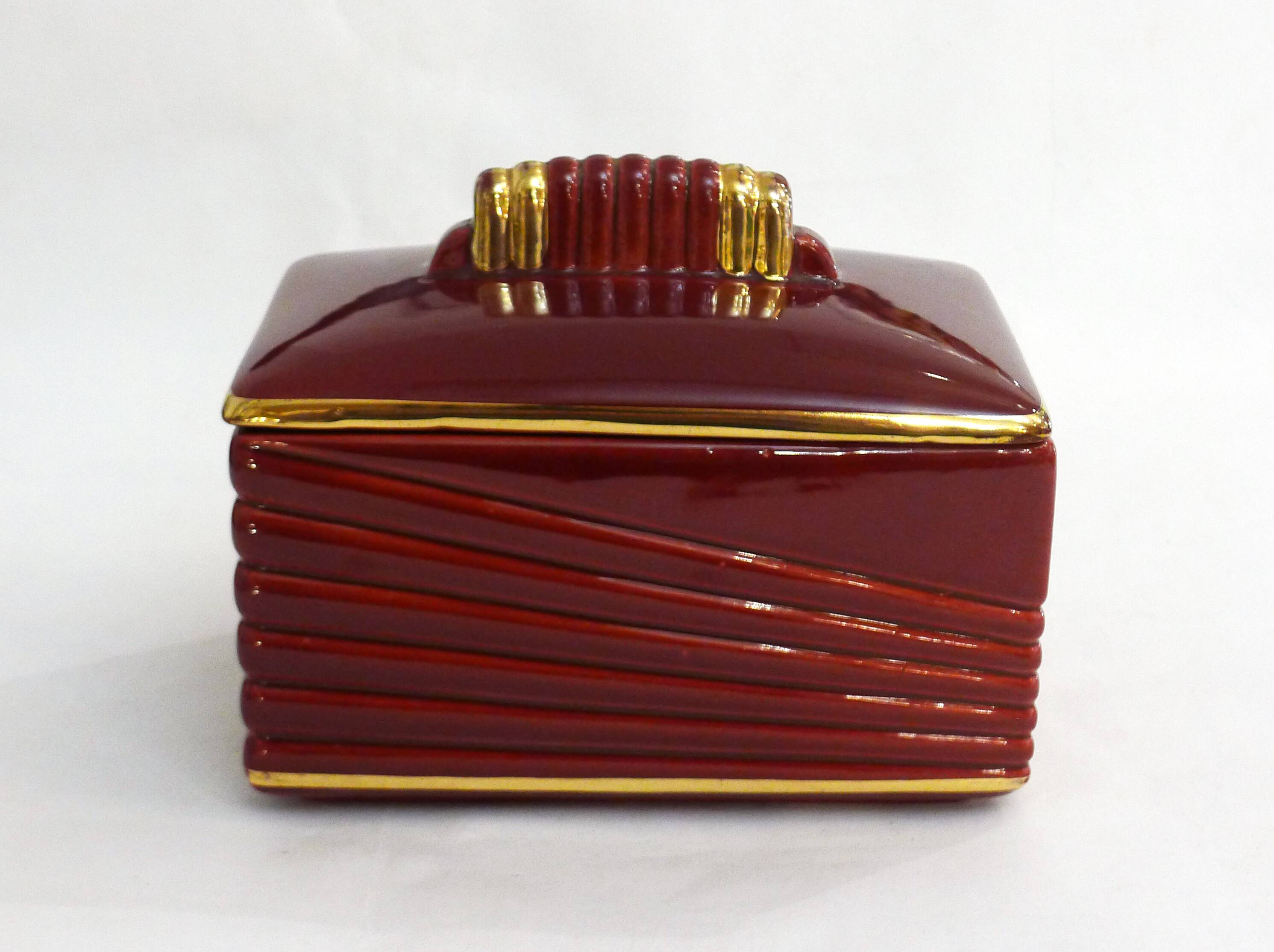 B. Letalle Art Deco Biscuit Box