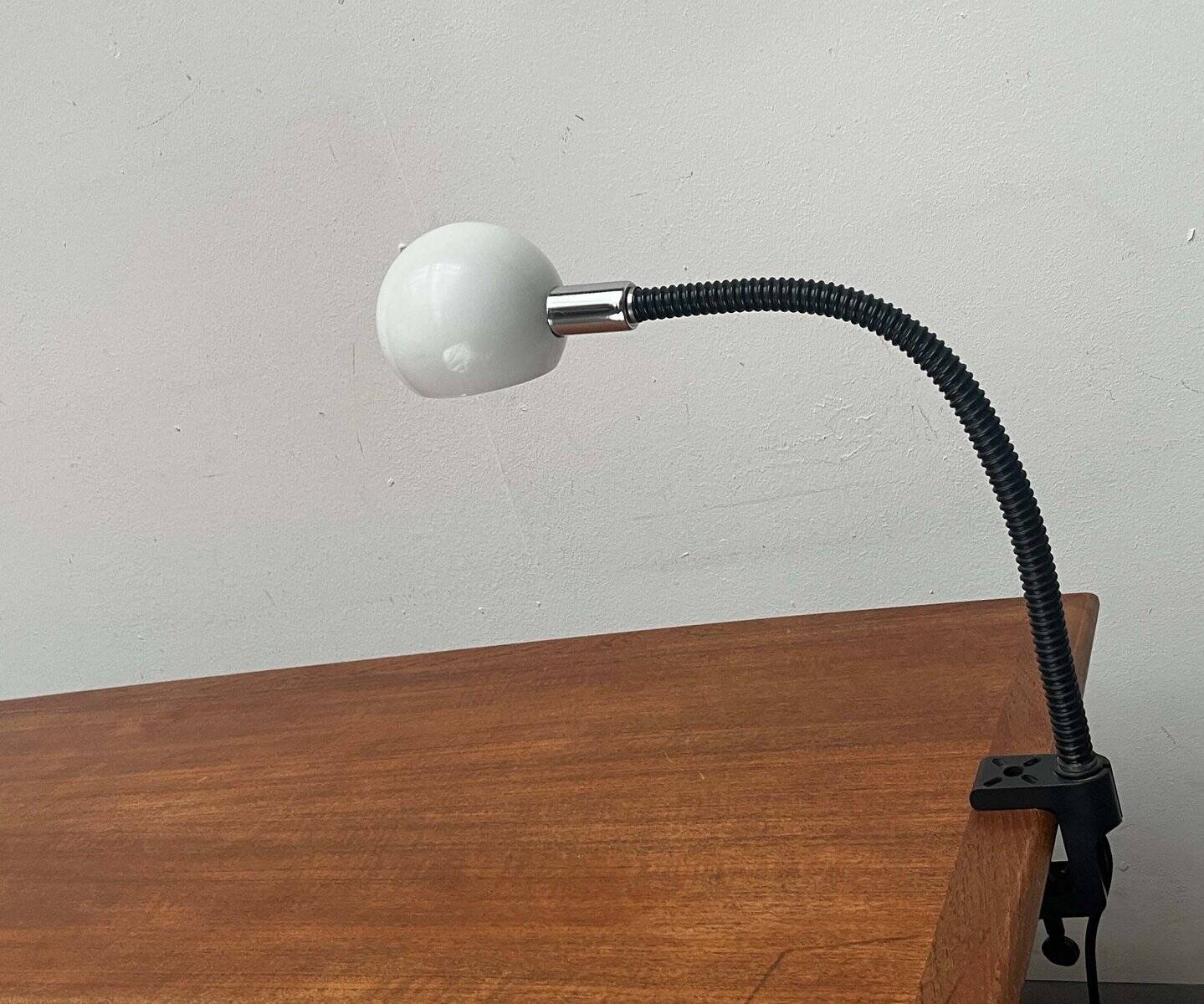 Cobra Snake clamp table lamp from the space age, 1970s