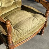 Giorgetti / classic armchair in art deco style / italy 1970s