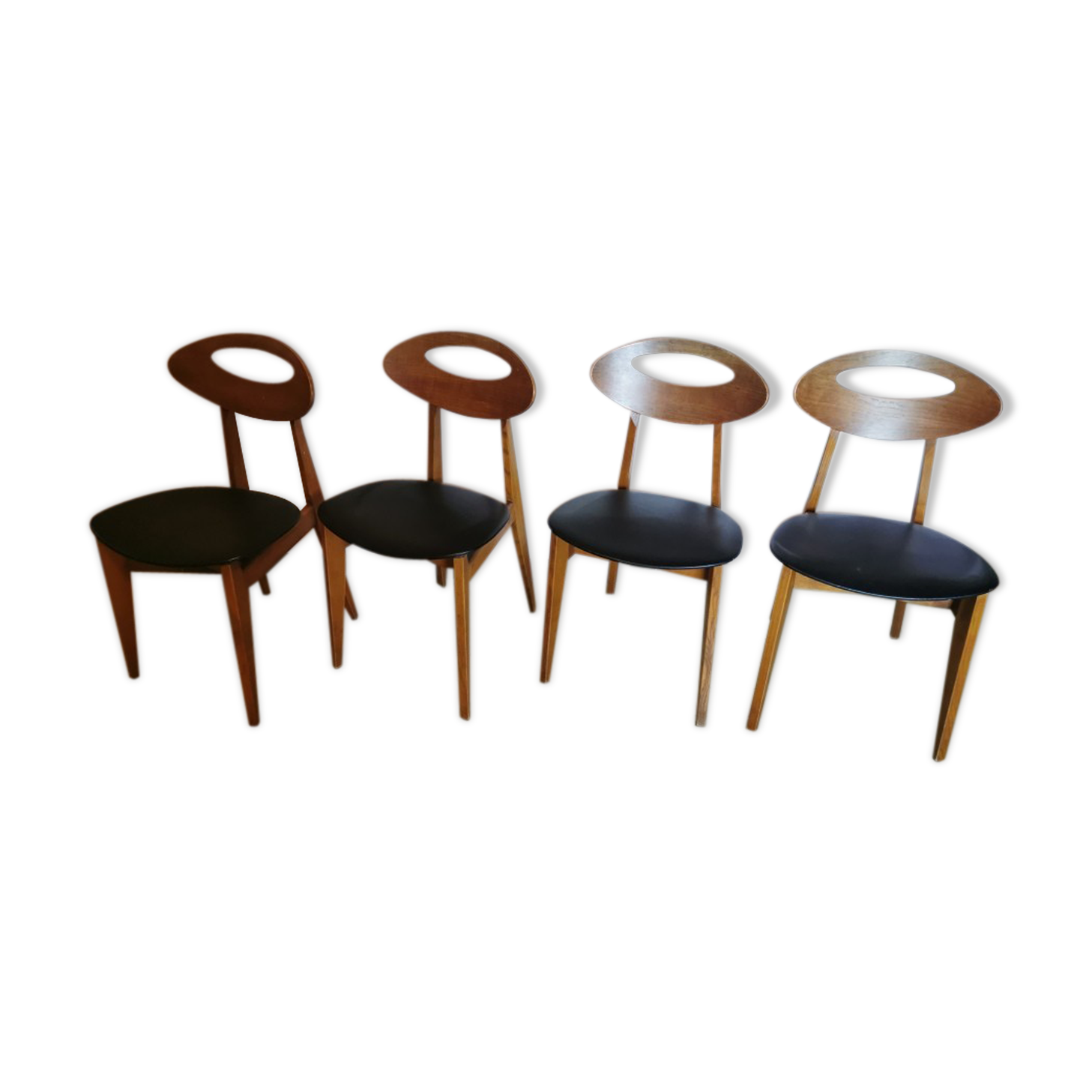 Lot de 4 chaises, années 70