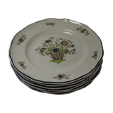 Lot of 6 St. Amand Old Delft Flat Plates