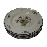 Lot of 6 St. Amand Old Delft Flat Plates